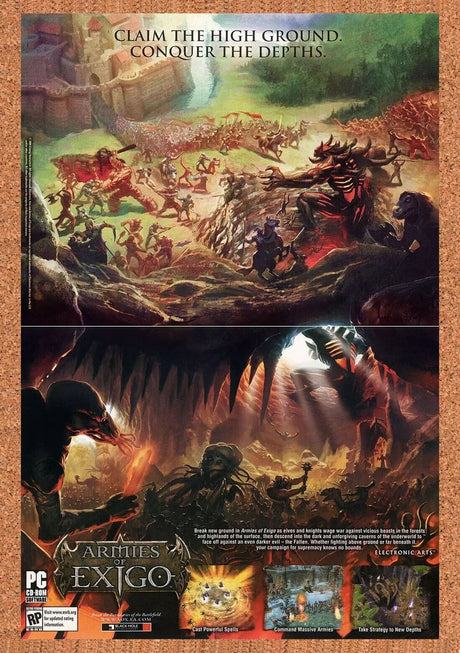 Armies Of Exigo PC Original 2006 Ad Authentic RPG Video Game Promo