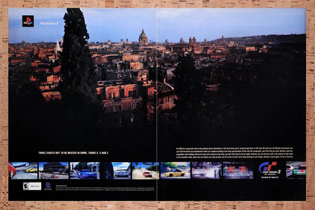 2001 Gran Turismo 3 A-Spec PS2 Original Advertisement / Retro Wall Art v1