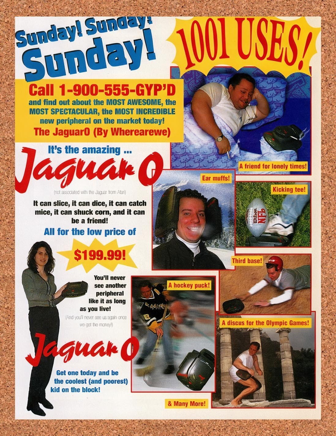 1997 Atari Jaguar O Satire Original Advertisement / Retro Promo vc1