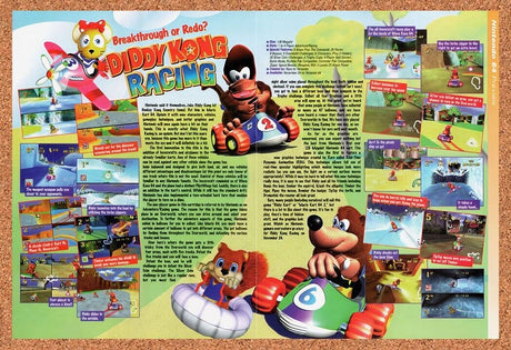 1997 Diddy Kong Racing N64 Original Advertisement / Retro Wall Art v2