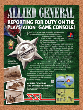 1996 Allied General PS1 Original Advertisement / Retro Promo v1