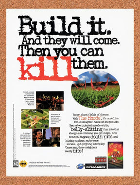 1995 The Horde Saturn Original Advertisement / Retro Promo v4