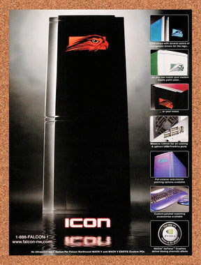2004 Falcon Northwest Icon PC Cases Original Advertisement / Retro Promo v1