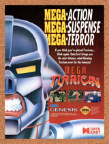 1994 Mega Turrican Genesis Original Advertisement / Retro Wall Art v1