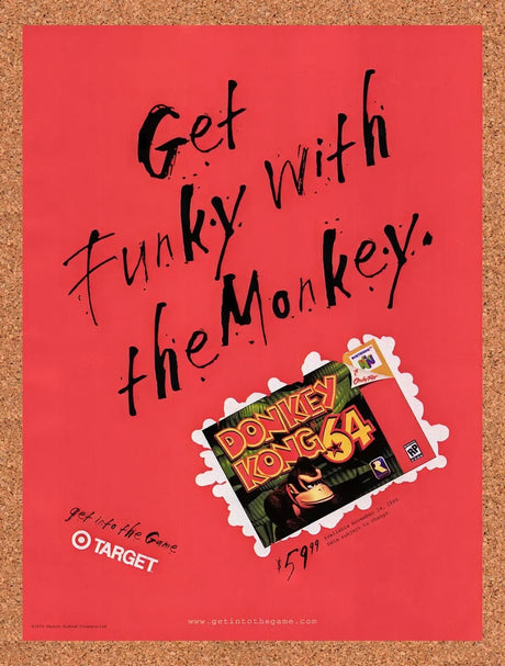 1999 Donkey Kong 64 At Target Original Advertisement / Retro Promo v1