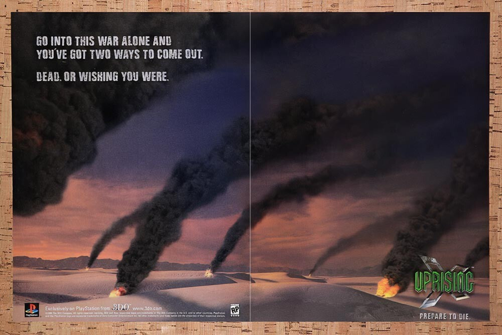 1998 Uprising X PS1 Original Advertisement / Retro Wall Art v1