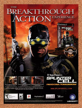 2004 Splinter Cell Pandora Tomorrow PS2 Original Advertisement / Retro Promo v6