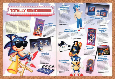 1993 Sonic Totally Sonic Memorabilia Original Advertisement / Retro Wall Art v12