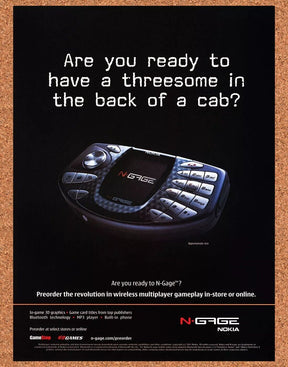 Nokia N-Gage Original 2005 Ad Authentic Obscure Video Game Console Promo