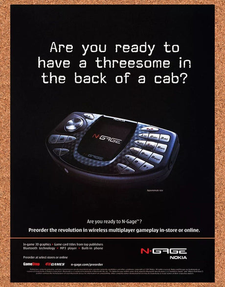 Nokia N-Gage Original 2005 Ad Authentic Obscure Video Game Console Promo