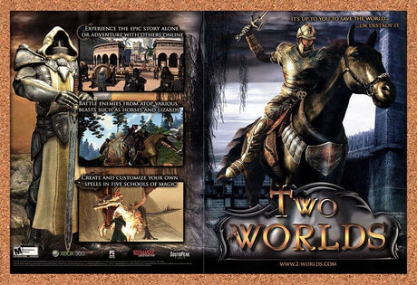 Two Worlds PC Original 2007 Vintage Ad - Video Game Art Promo