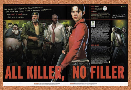 2008 Left 4 Dead Xbox 360 Review Original Advertisement / Retro Wall Art v3