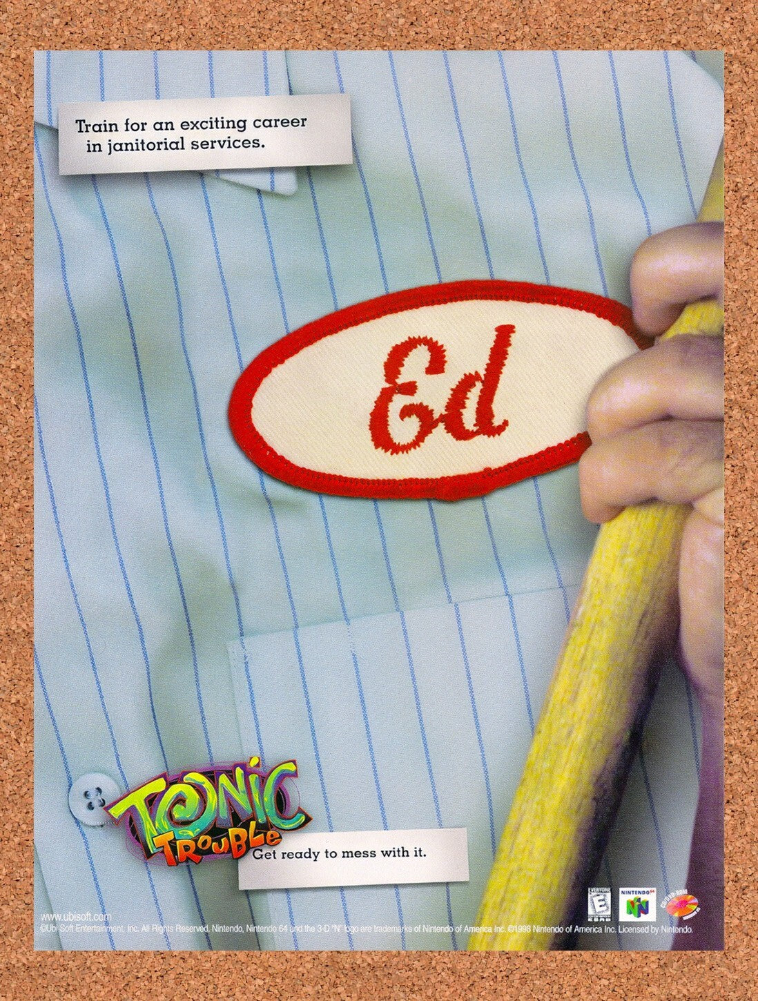 1998 Tonic Trouble N64 Original Advertisement / Retro Wall Art v1
