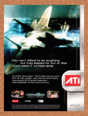 2004 Act Of War Direct Action ATI Original Advertisement / Retro Promo v2