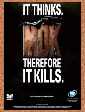 1996 MDK PC Original Advertisement / Retro Promo v10