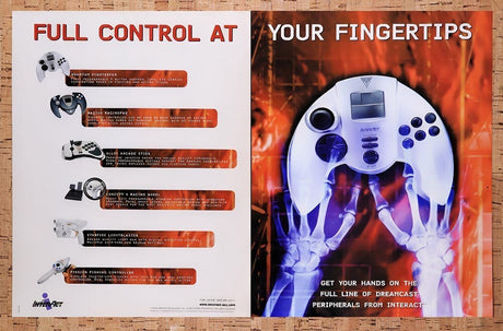 1999 InterAct Quantum FingerPad Original Advertisement / Retro Wall Art v5