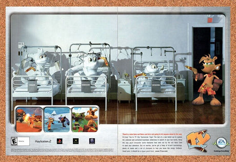 Ty The Tasmanian Tiger PS2 Original 2003 Vintage Ad - Video Game Promo