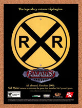 2006 Sid Meier's Railroads PC Original Advertisement / Retro Promo v1