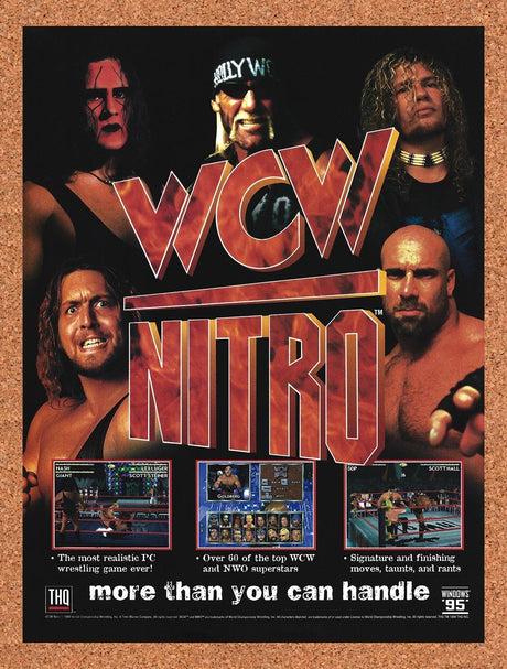 1999 WCW Nitro PC Original Advertisement / Retro Promo v2