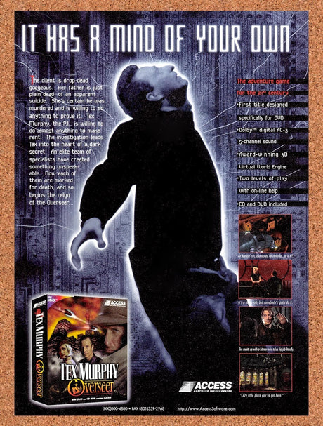1997 Tex Murphy Overseer PC Original Advertisement / Retro Promo v3
