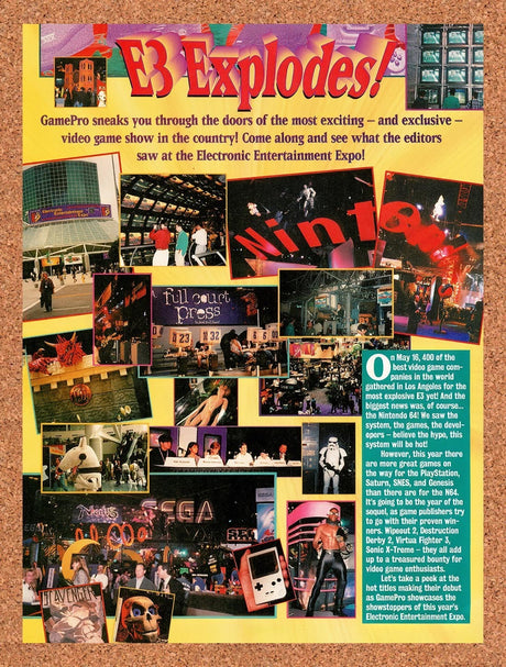 1996 E3 Expo Los Angeles GamePro Original Advertisement / Retro Promo vr1