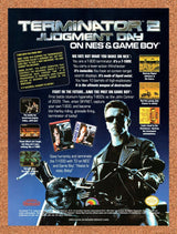 1992 T2 Terminator NES Original Advertisement / Retro Wall Art v5