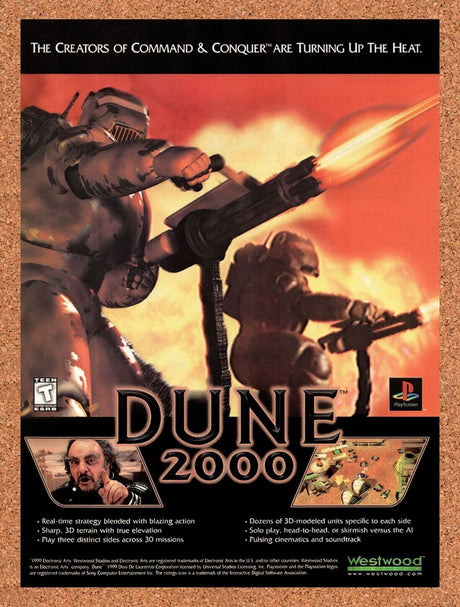 1999 Dune 2001 PS1 Original Advertisement / Retro Wall Art v3