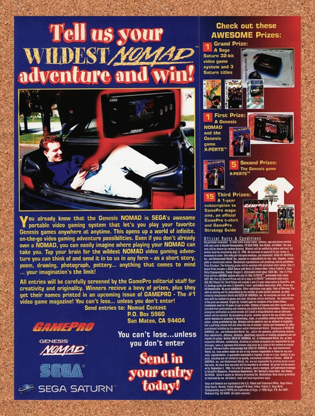 1996 Sega Nomad Wildest Nomad Adventure Context Original Ad / Retro Wall Art v2