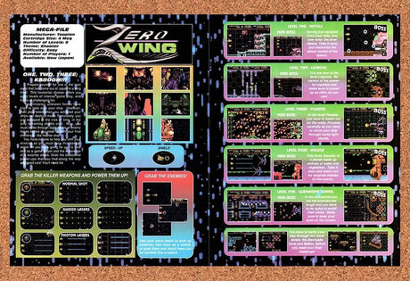 1991 Zero Wing Genesis Original Advertisement / Retro Wall Art v1