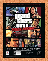 Grand Theft Auto Liberty City Stories PSP Original 2006 Ad GTA Promo