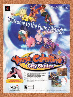 2001 Yanya Caballista PS2 Original Advertisement / Retro Wall Art v1