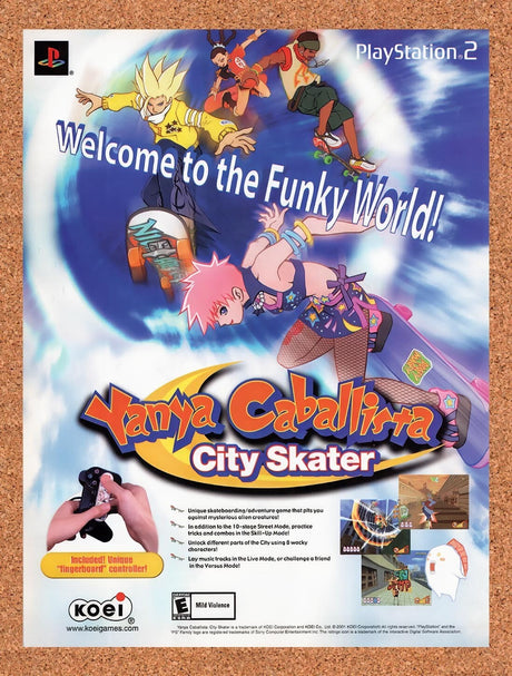 2001 Yanya Caballista PS2 Original Advertisement / Retro Wall Art v1