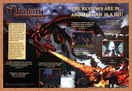 Drakan Order Of The Flame PC v2 Original 1999 Ad Authentic Video Game Promo