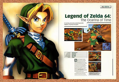 1998 Zelda Ocarina Of Time N64 Original Advertisement / Retro Promo vr4