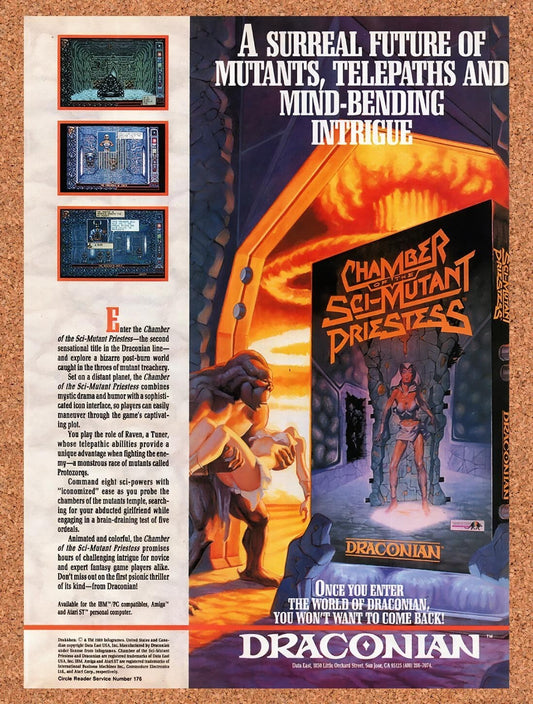 1989 Chamber Of The Sci-Mutant Priestess IBM Original Ad / Retro Wall Art v1