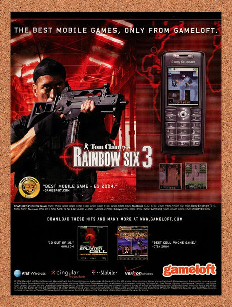 2004 Rainbow Six 3 GameLoft Original Advertisement / Retro Promo v3
