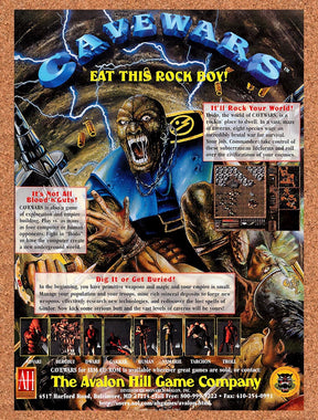 1996 Cave Wars IBM Original Advertisement / Retro Promo v1