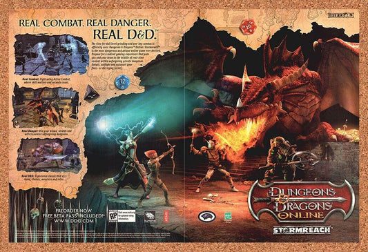 Original 2005 Dungeons And Dragons Stormreach PC Vintage Ad - Video Game Promo