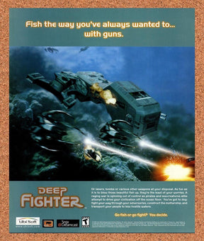2000 Deep Fighter Dreamcast Original Advertisement / Retro Promo v1