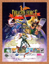 Dragon Force Saturn Original 1996 Vintage Ad - Video Game Promo