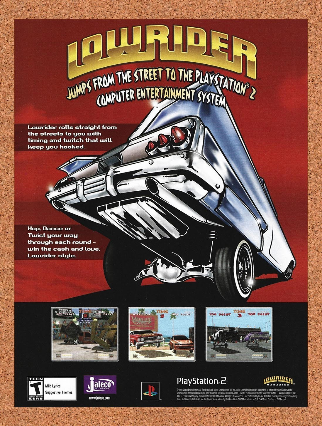 2003 Lowrider PS2 Original Advertisement / Retro Promo v1