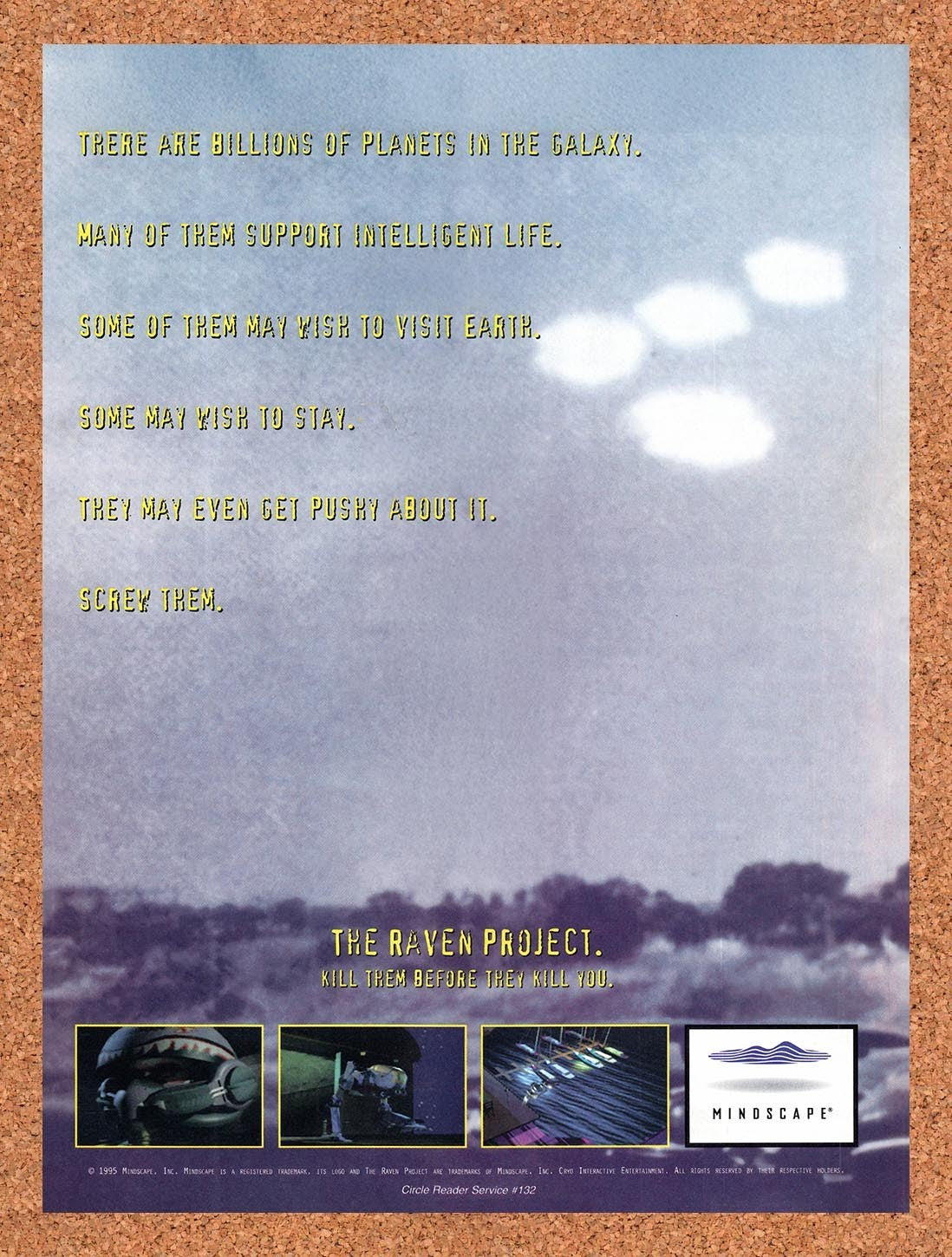1995 Raven Project PC Original Advertisement / Retro Promo v1