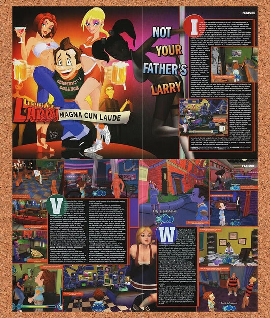 Leisure Suit Larry Magna Cum Original 2004 Ad 4-Part Video Game Promo 1