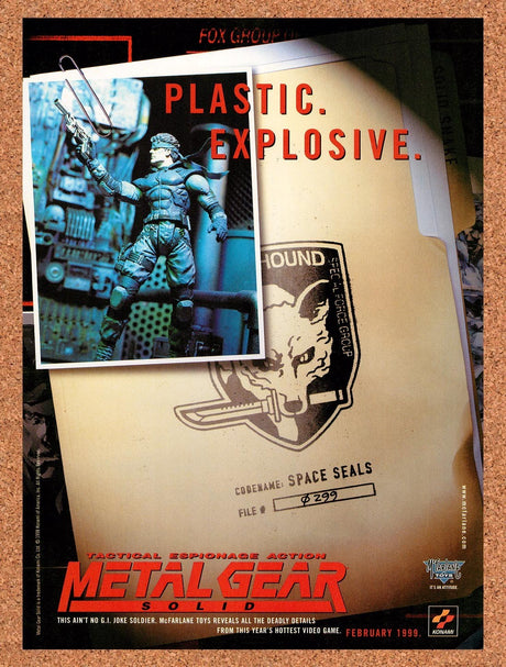 1999 Metal Gear Solid PS1 Original Advertisement / Retro Promo v8