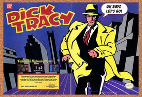 1990 Dick Tracy NES Original Advertisement / Retro Wall Art v2