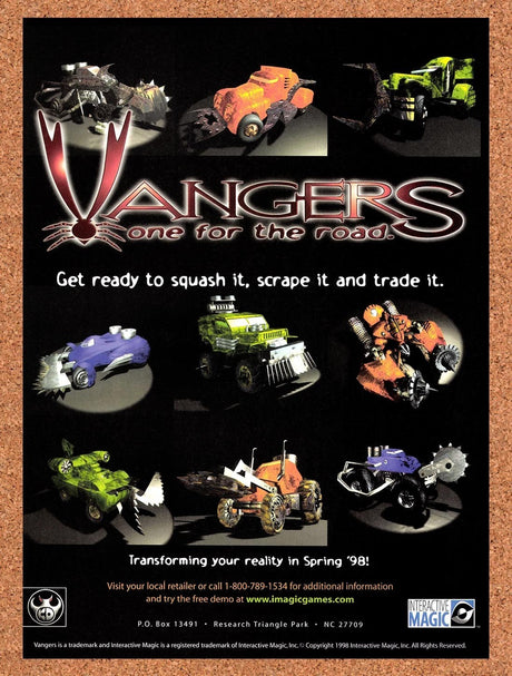 1998 Vangers One For The Road PC Original Advertisement / Retro Promo v1