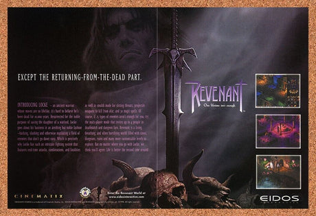 Revenant PC Original 1999 Ad Authentic Eidos Action RPG Video Game Promo v1