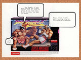 Street Fighter II Turbo SNES Original 1995 Ad Authentic Capcom Game Promo v2