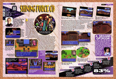 1995 Shining Force CD Review Original Advertisement / Retro Wall Art v2