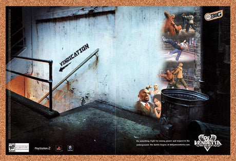 Def Jam Vendetta PS2 Original 2003 Vintage Ad - Video Game Promo